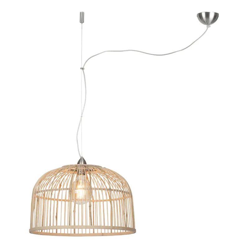 Heißes Angebot Hängeleuchte Bambus natur/nickel 1-Licht L GOOD&MOJO Borneo