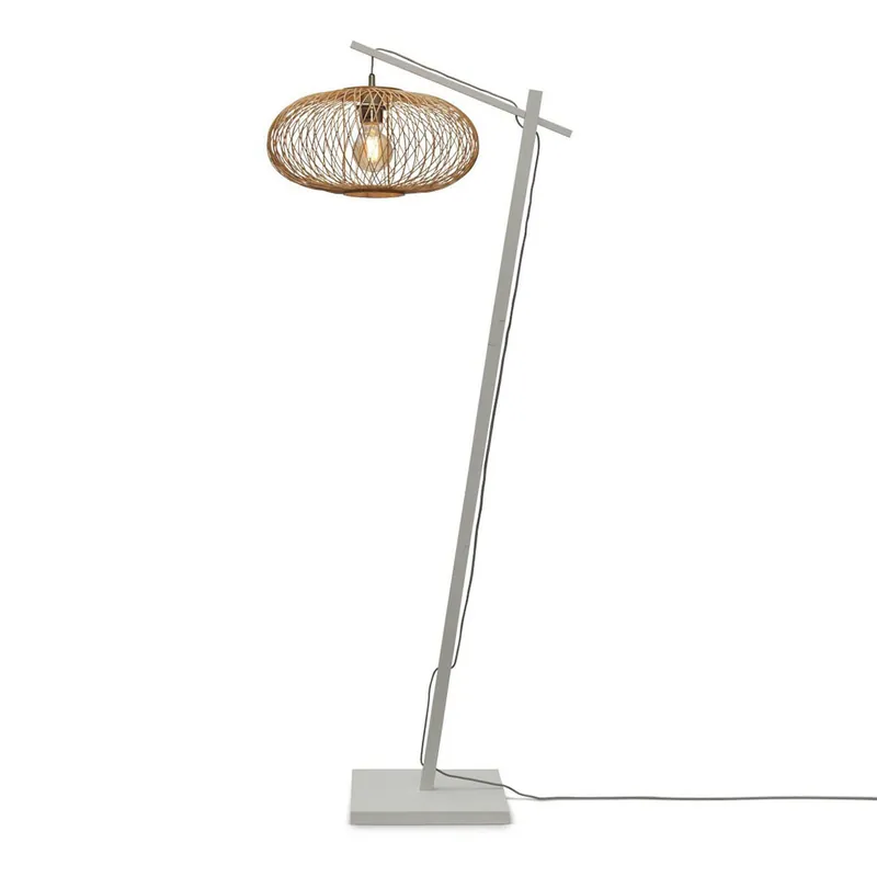 Neue Kollektion Bohemian-Bambus-Stehlampe in Natur GOOD&MOJO Cango