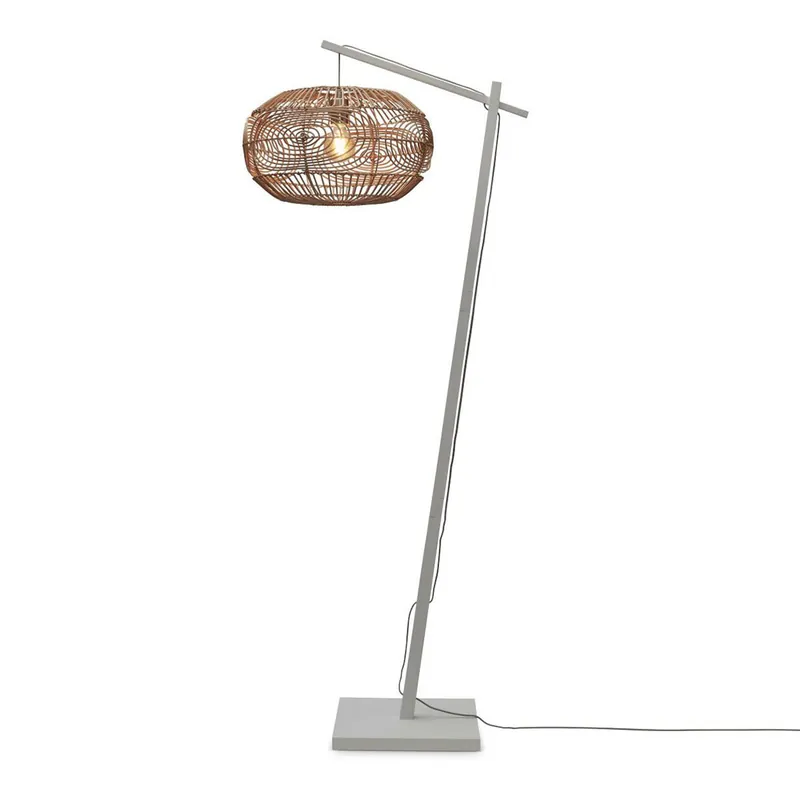 Aktuell Bohemian Stehlampe Bambus/Rattan weiß/natur GOOD&MOJO Madeira