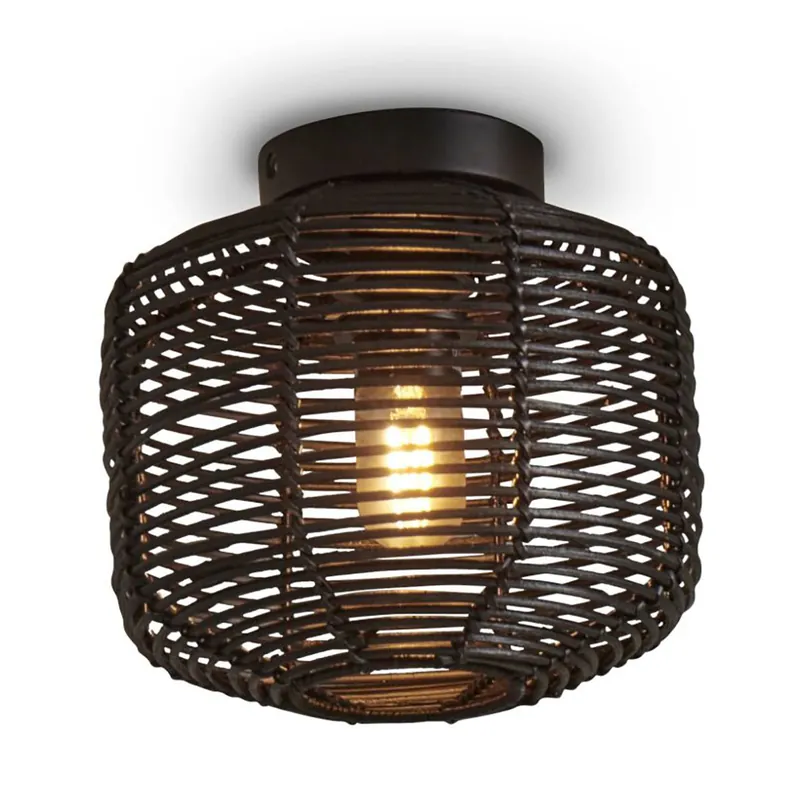 Bohemian-Schwarz-Rattan-Deckenleuchte GOOD&MOJO Tanami Saisonangebot