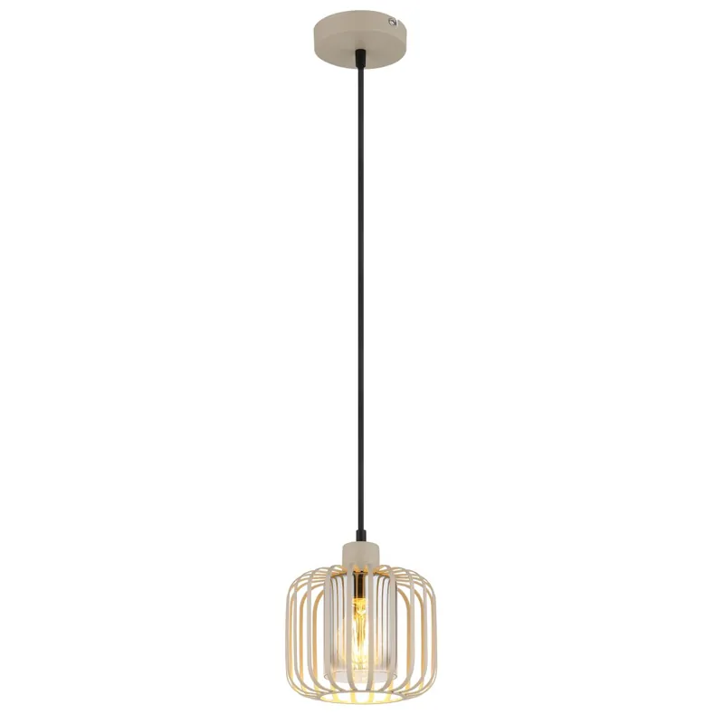 Heißes Angebot Metalldesign-Hängelampe mit Rauchglas Alfred