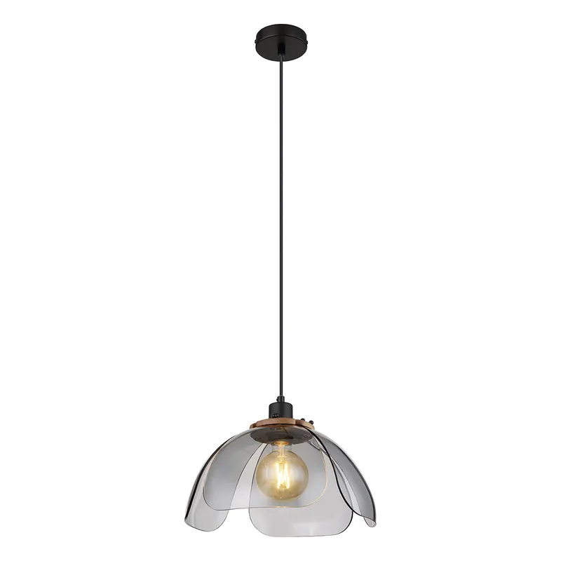 Klassische schwarze Metall-Hängelampe Globo Dawar Begrenztes Angebot