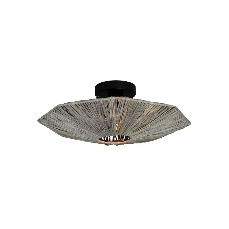 Sichere Zahlung Graue Raffia Deckenlampe Achteck GOOD&MOJO Panama