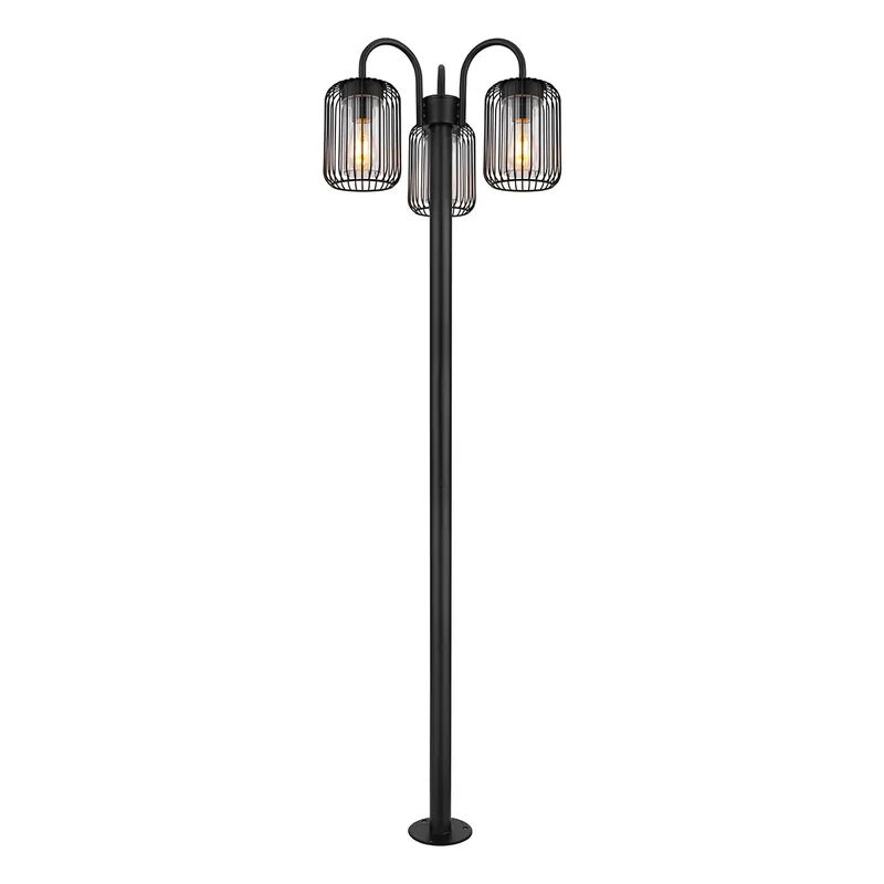 Retro schwarze Metall-Außenlampe Globo Adelheid Neu Im Sortiment