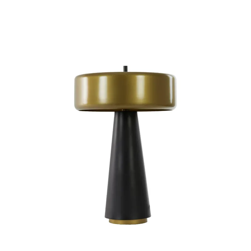 Mattschwarze Tischlampe mit Bronze rund Light & Living Nagai Expressversand