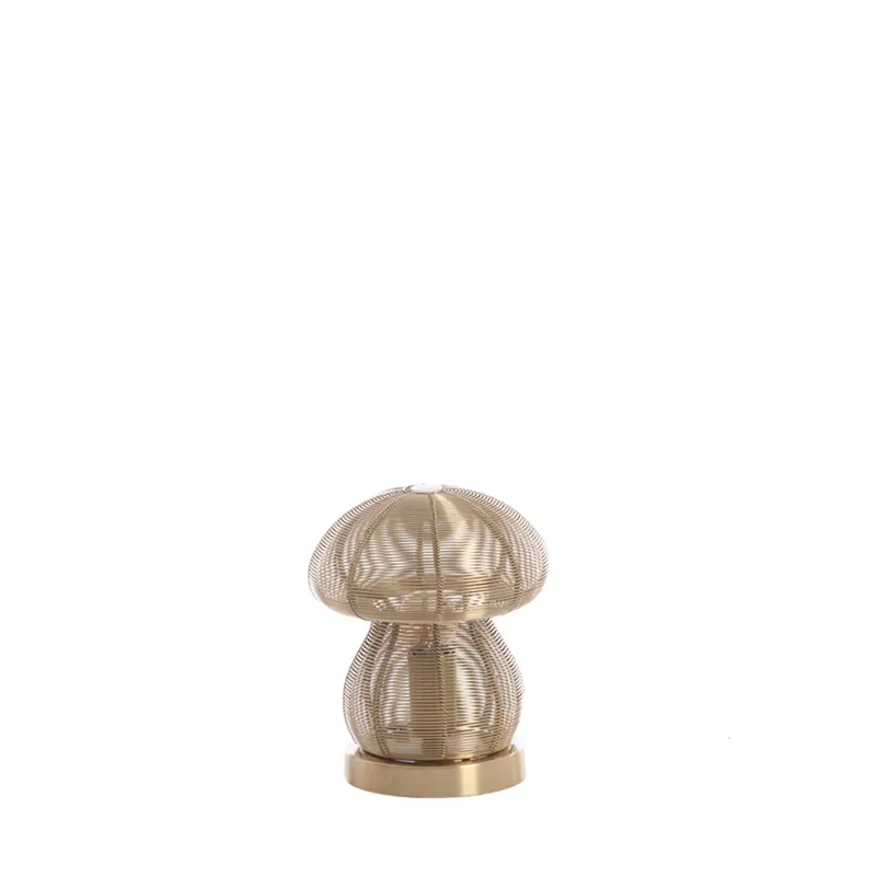 Preis Gesenkt Kleine goldene Tischleuchte in Pilzform Light & Living Mushroom