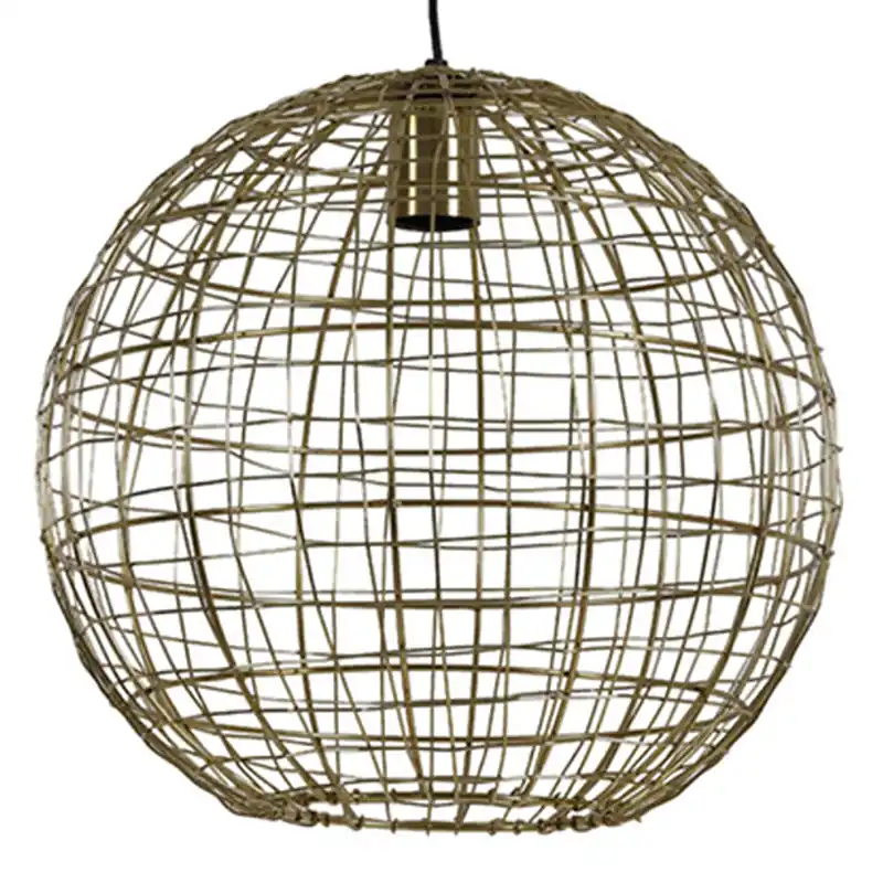 Rustikale goldene kugelförmige Hängelampe Light & Living Mirana Begrenztes Angebot