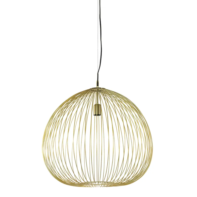 Sonderaktion Kuppelförmige goldene Draht-Hängelampe Light & Living Rilana