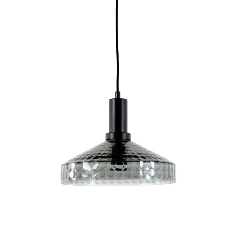Graue Glas-Hängelampe mit Struktur Light & Living Delilo Wochenendangebot