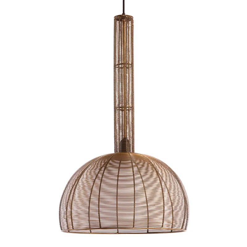 Abverkauf Rustikale braune kugelförmige Hängelampe Light & Living Tartu