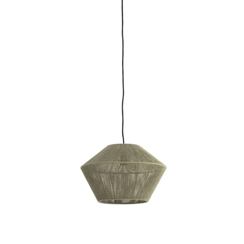 Grüne Stoff-Hängelampe mit geometrischer Form Light & Living Fugia Begrenztes Angebot