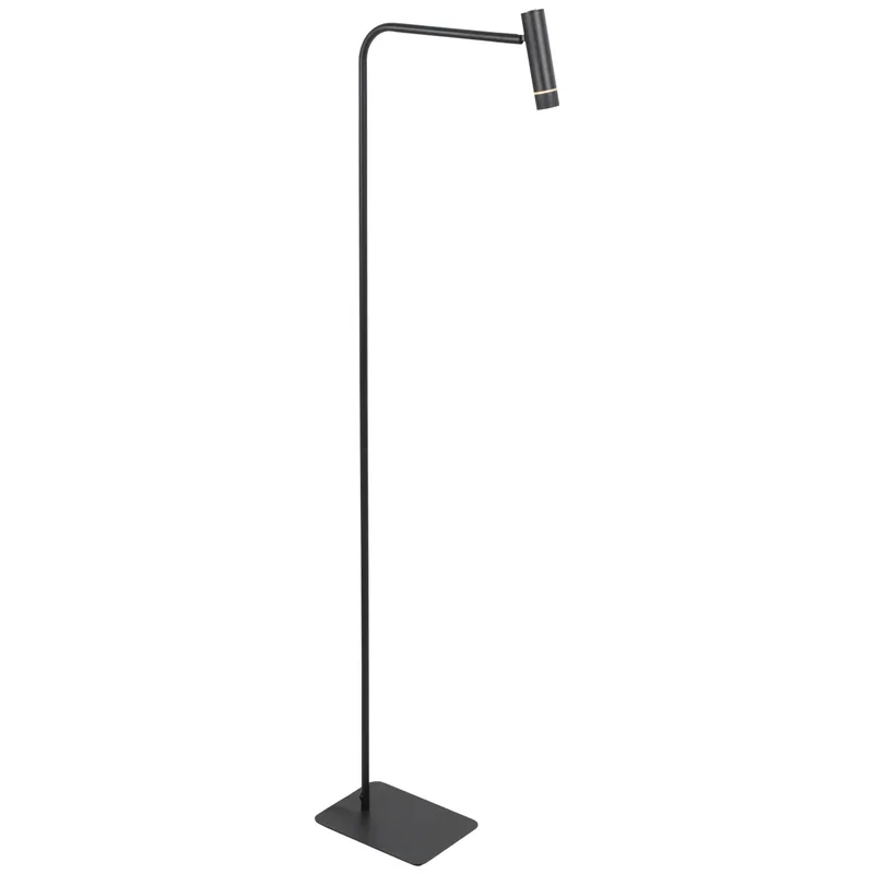 Letzte Chance Schwarze Stehlampe mit verstellbarem Lichtkopf Steinhauer Volari