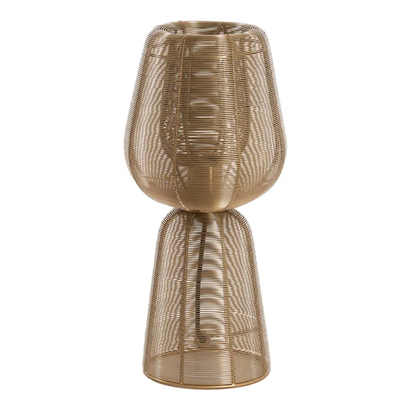 Rustikale Messing-Tischlampe mit Metalldraht Light & Living Aboso Must-Have