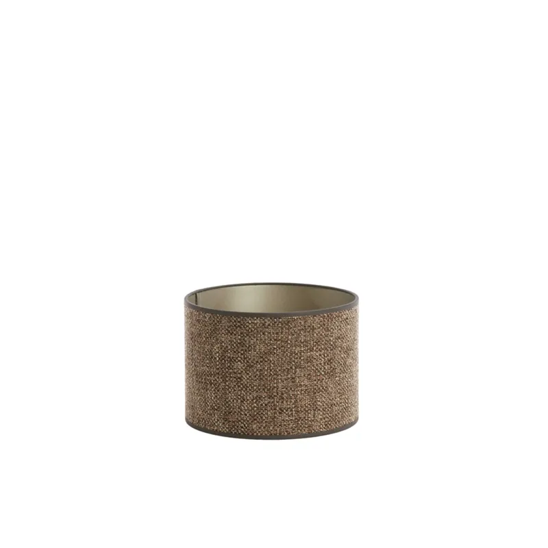 Nur Heute Zylindrische Lampenschirm aus braunem Stoff Light & Living Saverna