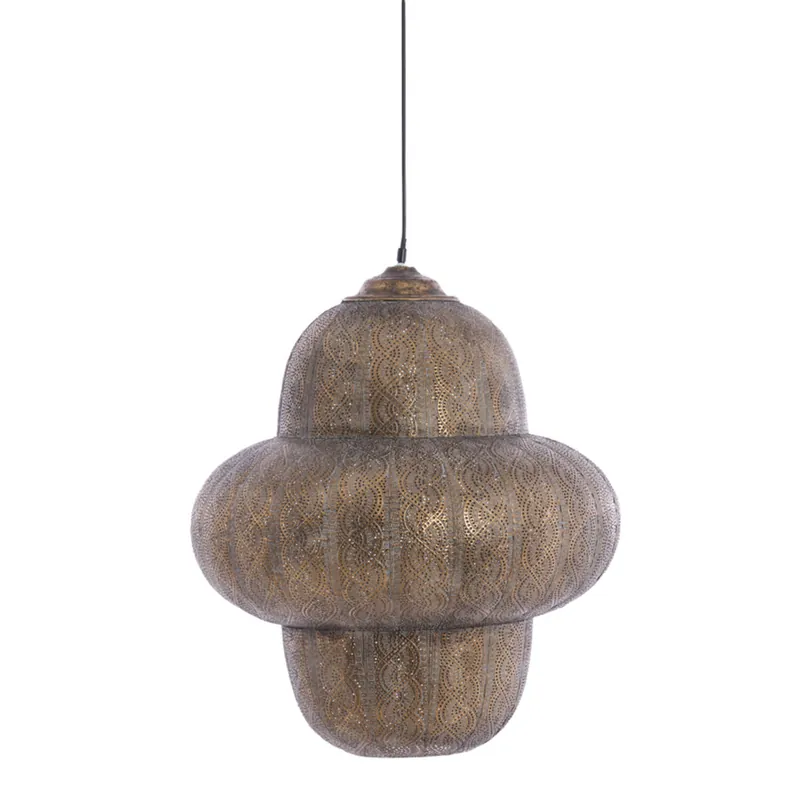 Beliebt Metall Hängelampe braun-gold luxuriös Light & Living Ryota
