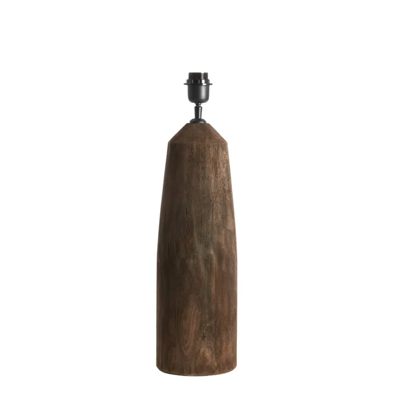 Sichere Zahlung Holzlampenfuß dunkelbraun Light & Living Trapani