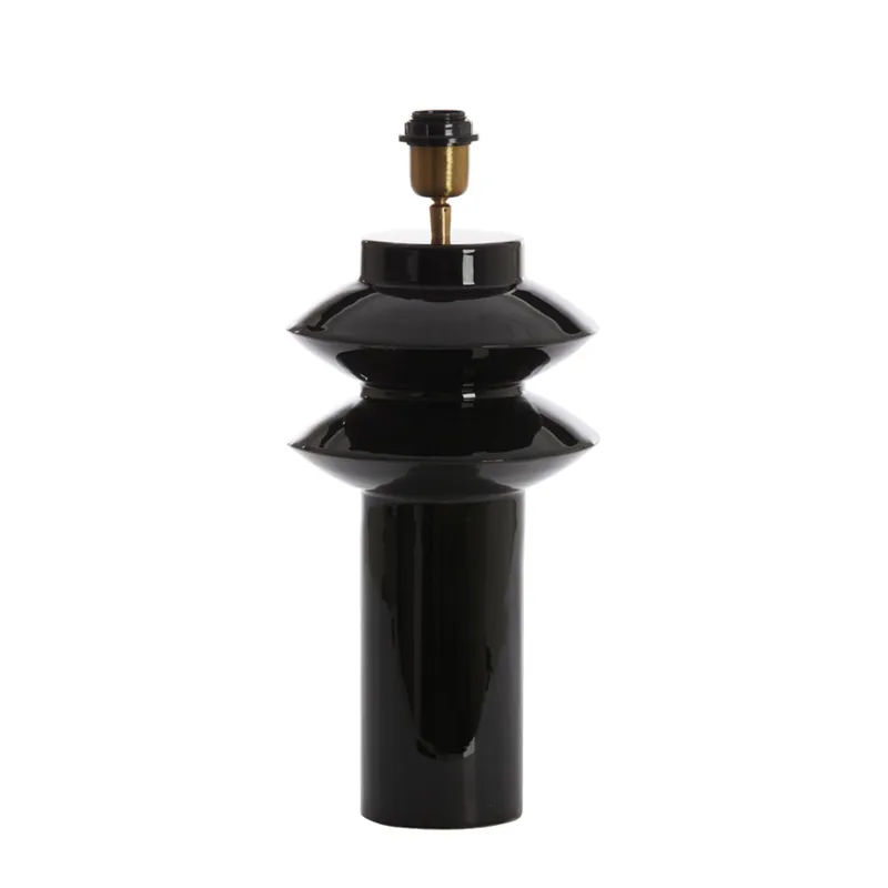 Aktuell Moderne schwarze glänzende Lampenfuß Light & Living Petch