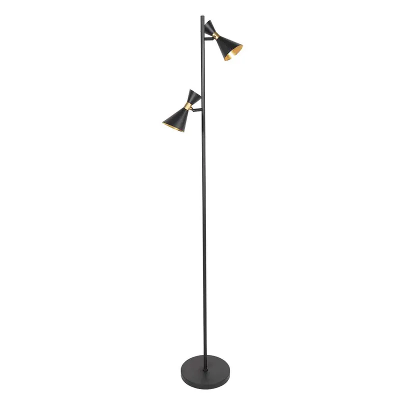 Markenprodukt Trendige Metall-Stehlampe schwarz Anne Lighting Preto
