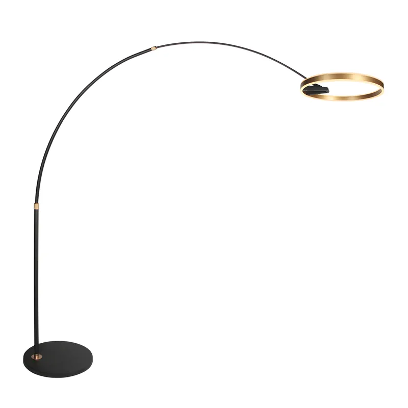 Preisknaller Moderne goldene Metall-Stehlampe Steinhauer Ringlux