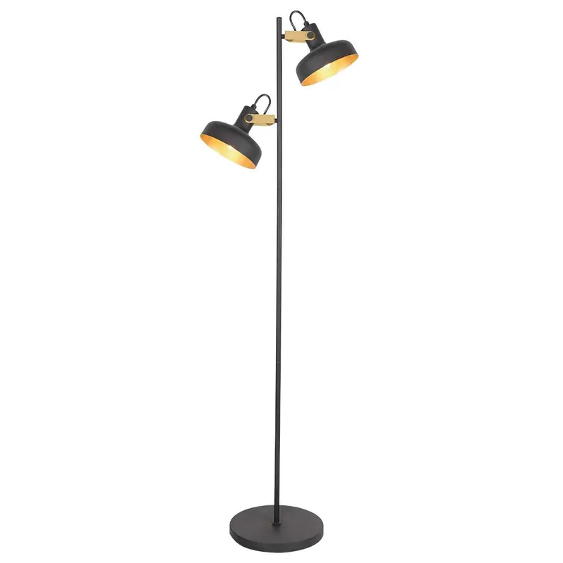 Trendige schwarze Metall-Stehleuchte Mexlite Prato Top-Preis