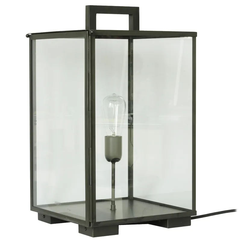 Billig Große Tisch-Laterne aus Messing VITRINE