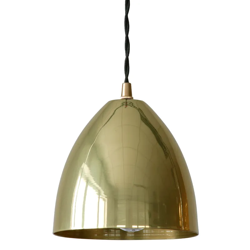 Neue Kollektion Elegante, kleine Pendelleuchte aus Messing