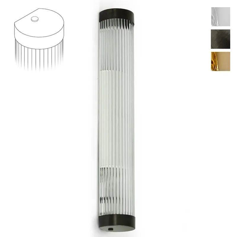 Schmale Art Déco-Wandleuchte LED IP44 Billig