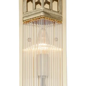 Expressversand Art déco-Wandleuchte mit Glasstäbchenbehang CHARLOTTE
