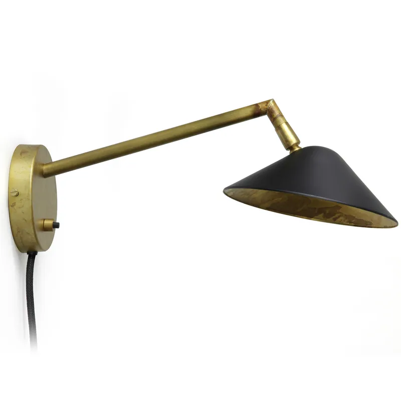 Modern Design-Wandleuchte ASTVERK in Messing roh Online Kaufen