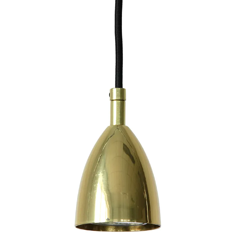 Sehr kleine Strahler-Pendelleuchte aus Messing Ø 7 cm Sonderangebot