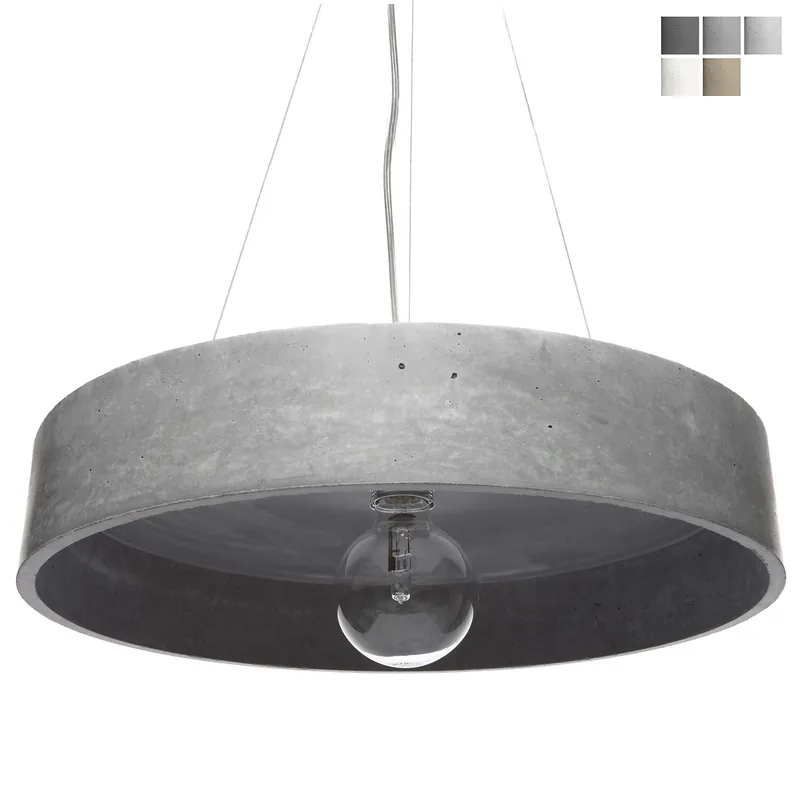 Schnäppchen Große und flache Beton-Pendelleuchte Ø 48 cm