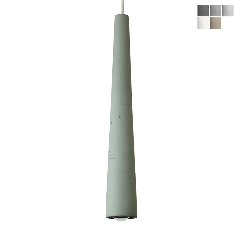 Schmale lange Beton-Pendelleuchte (60 cm) Billig
