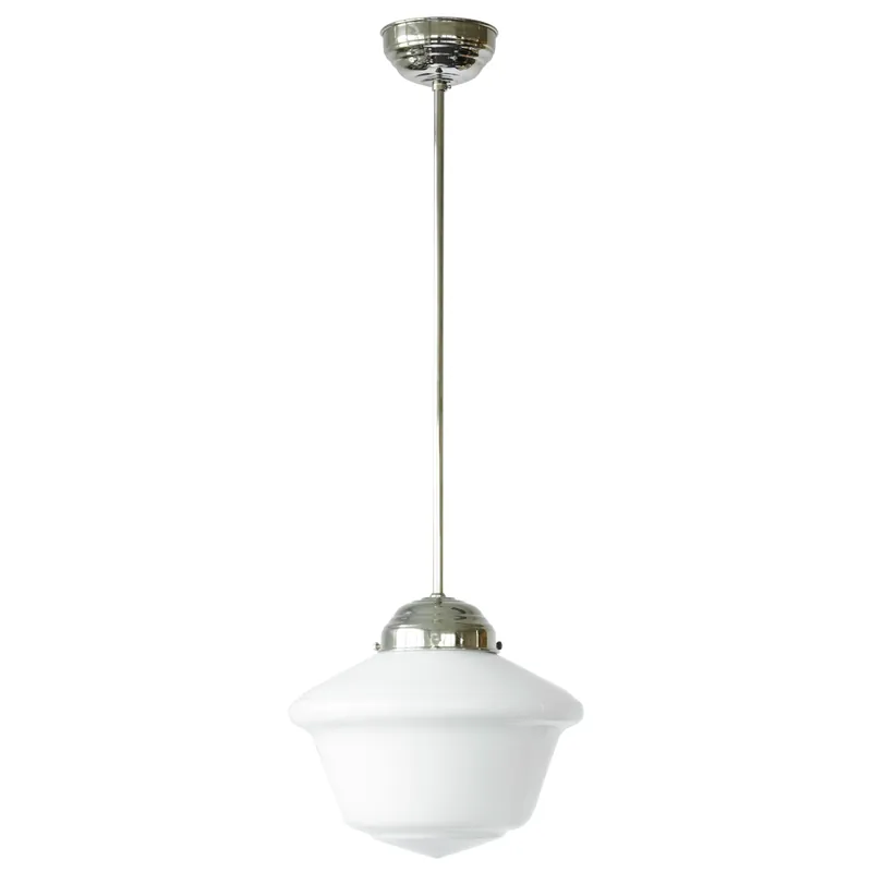 Günstig Rohr-Pendelleuchte mit Art déco-Opalglas