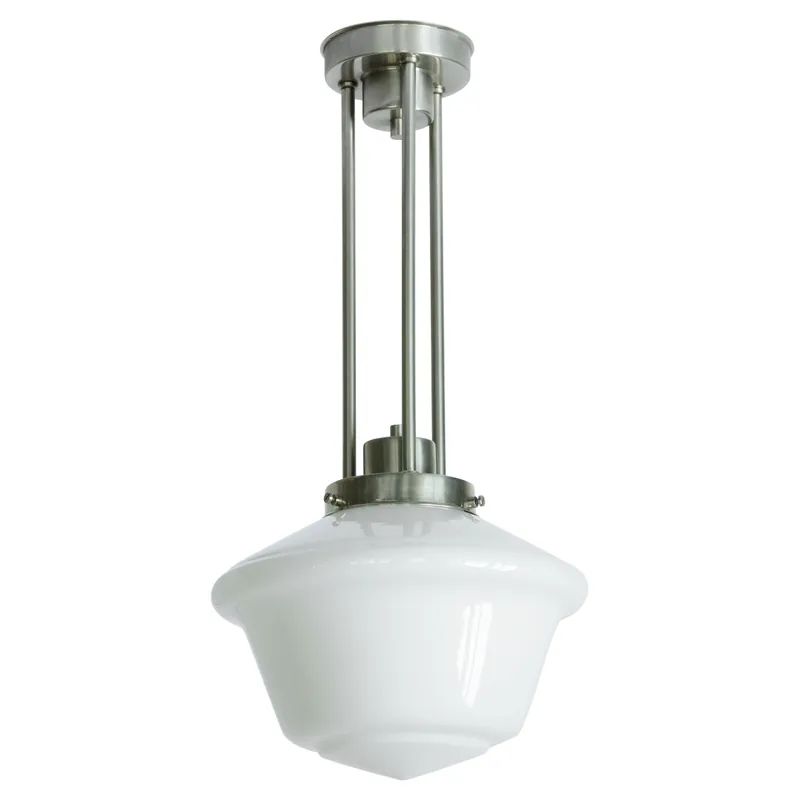 Dreirohr-Pendelleuchte mit Art déco-Opalglas Angebot