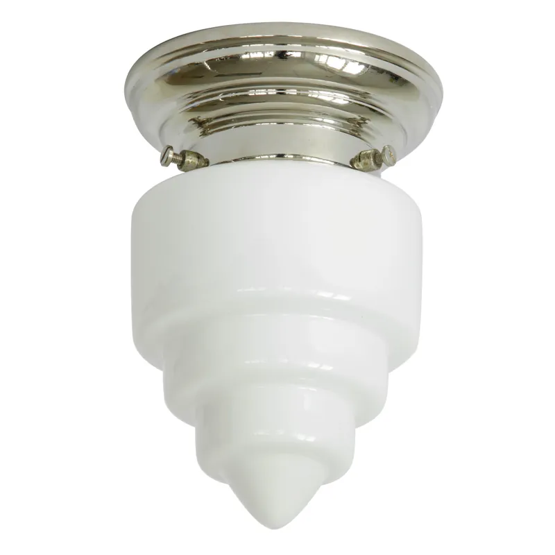 Ausverkauf Kleine Deckenlampe mit weißem Treppenglas Ø 11 cm