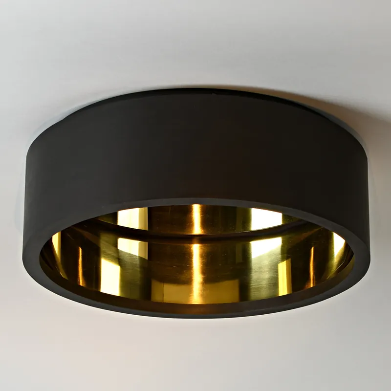 Ring-Deckenleuchte ECLIPSE, Messing, innen reflektierend poliert, Ø 40–100 cm Highlight