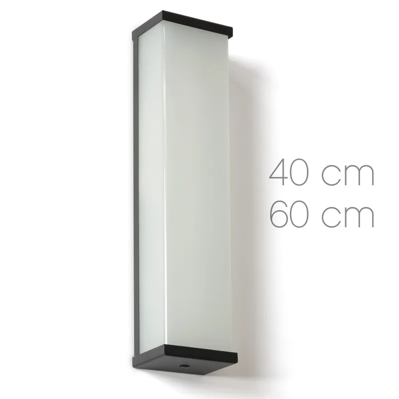 Geprüft Schwarze Bad-Spiegel-Wandleuchte 40/60 cm