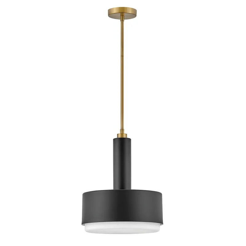 Ausverkauf Moderne Design-Hängeleuchte, schwarz mit Opalglas