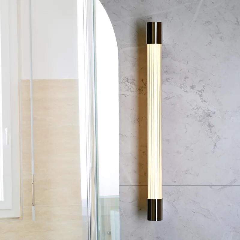 Solange Der Vorrat Reicht Schmale LED-Badezimmer-Wandleuchte RAY aus Messing