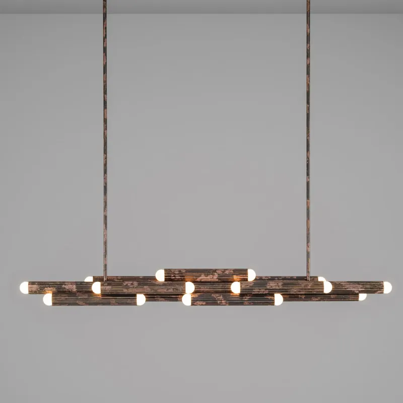 Hängeleuchter aus massivem Messing VESTA LEGION LINEAR Heißes Angebot
