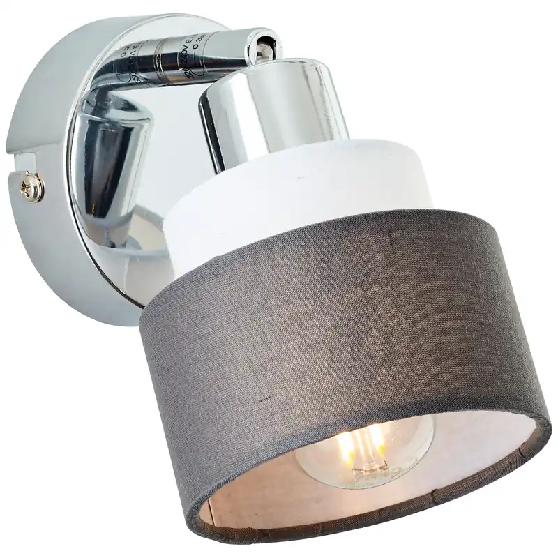 Begrenztes Angebot Naples Wandspot chrom/grau/weiß