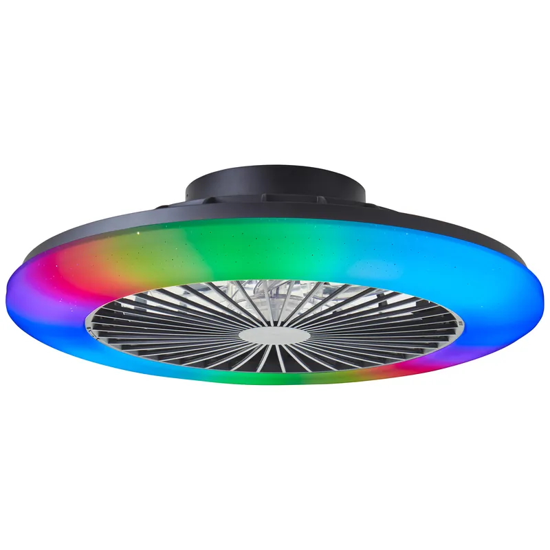 Mega-Angebot Salerno LED Deckenleuchte 49cm mit Ventilator 48,5 cm schwarz