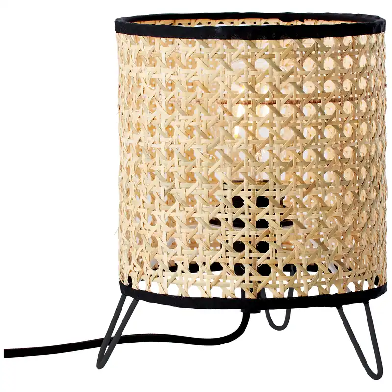 Zertifiziert Wiley Tischleuchte rattan