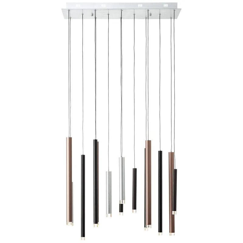 Letzte Chance Cembalo LED Pendelleuchte 14flg braun/Kaffee