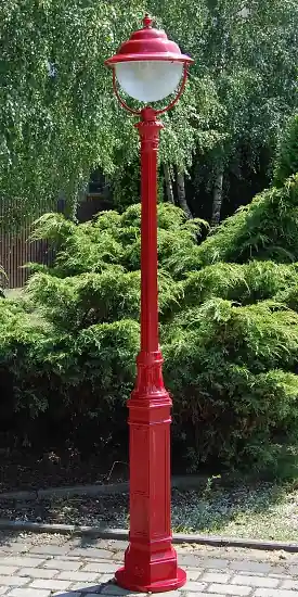 Neu Im Sortiment Mastleuchte mit Kupfer-Reflektorlampe S2T P1K.44, 244 cm