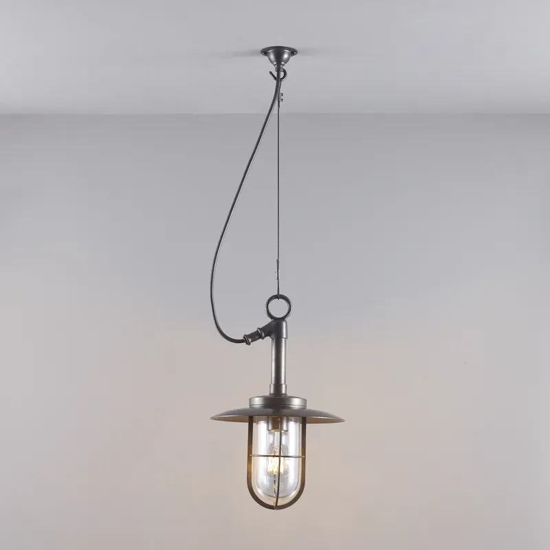 Landhausstil-Hängeleuchte aus Messing 7523 Angebot