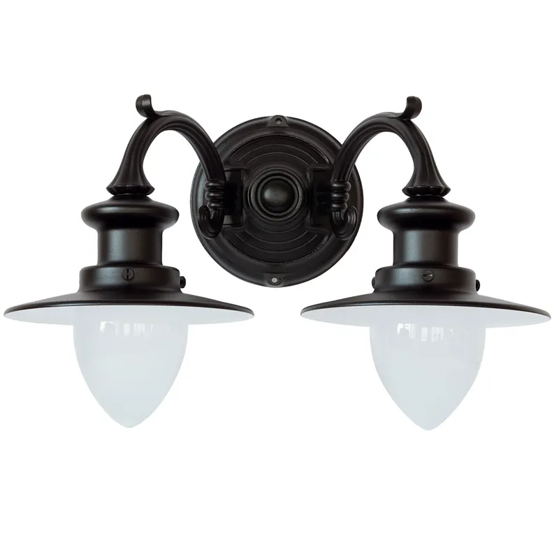 Echt Zweiflammige Außen-Wandlampe mit Spitzzylindern