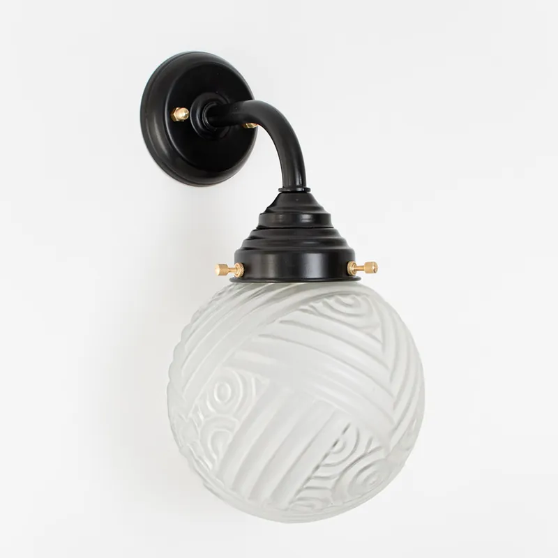 Jugendstil Wandleuchte mit Kugelglas Preis Gesenkt