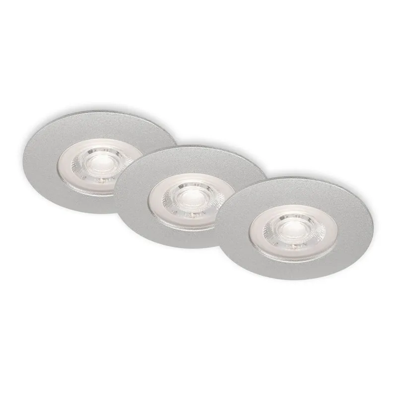 LED Einbauleuchten, Ø9 cm, 3x LED, 4,9 W, 480 lm, chrom-matt Kracherpreis