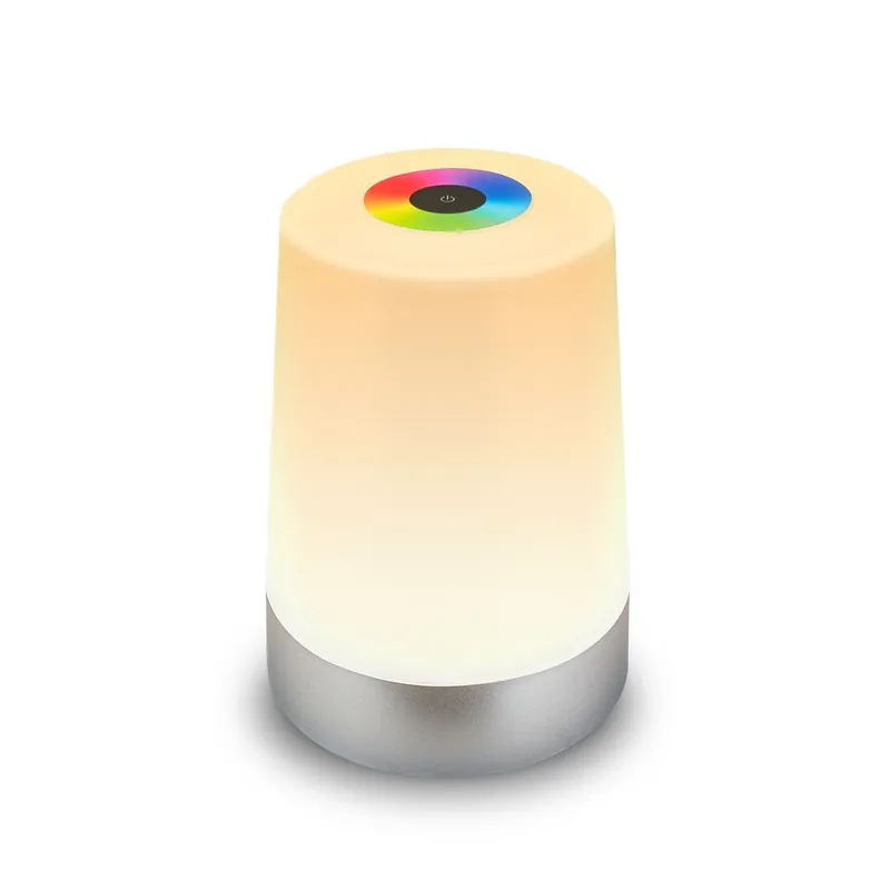 Nubsi Tischlampe - 2,8W, 280lm, Akku, LED, Dimmbar, RGB+W, Chrom matt Direkt Vom Hersteller